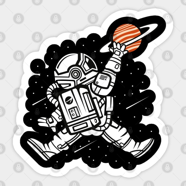 Spaceman Slam dunk Sticker by madeinchorley